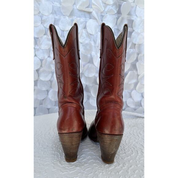 Frye Womens 8 True Vintage 70’s Western Cowgirl Cowboy Boots Redwood USA MADE - Picture 7 of 16